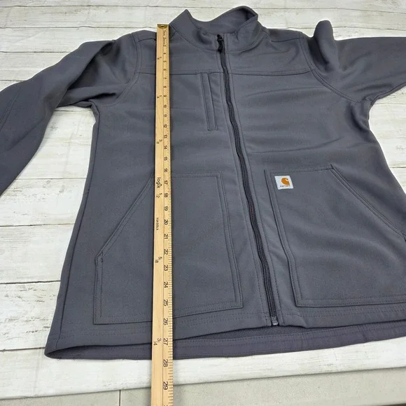 Carhartt Jacket Mens L Gray Modern Fit Full Zip Fleece Scrub Jacket - Picture 5 of 11